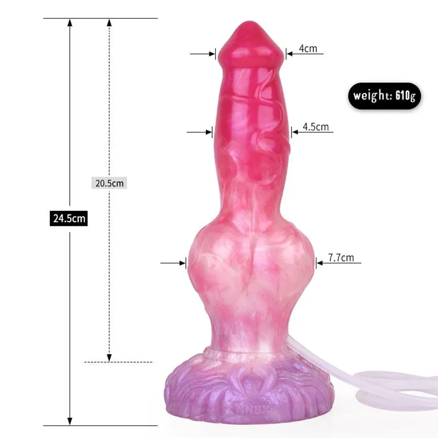 10 Inches Ejaculating Dog Dildo for Women