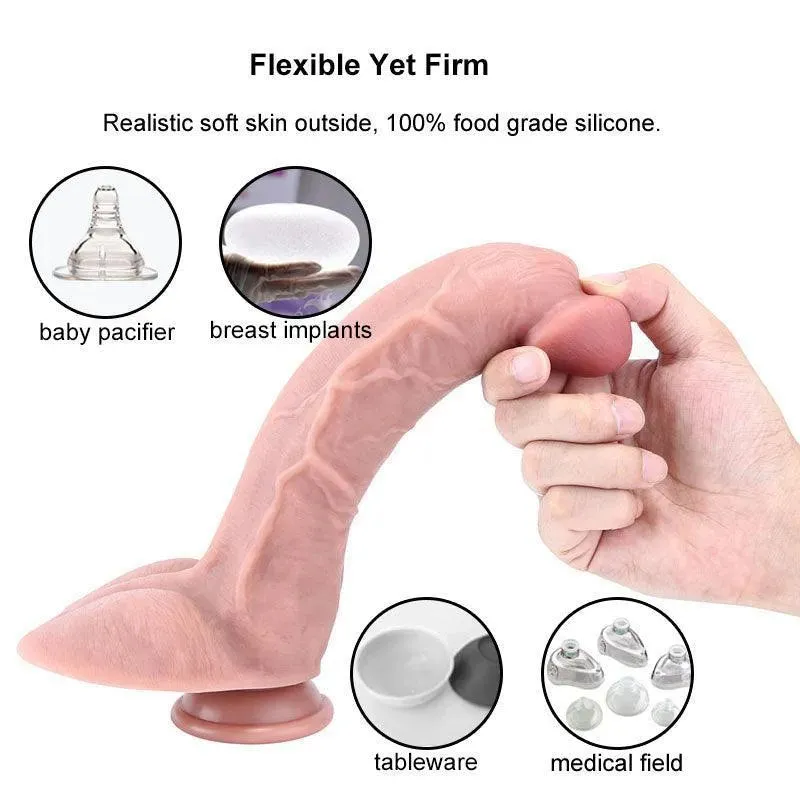 10 Inches Silicone Realistic Big Dildo for Women