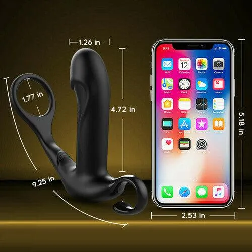 10 Thrusting & Vibrating Remote Control Prostate Massager with Finger Loop