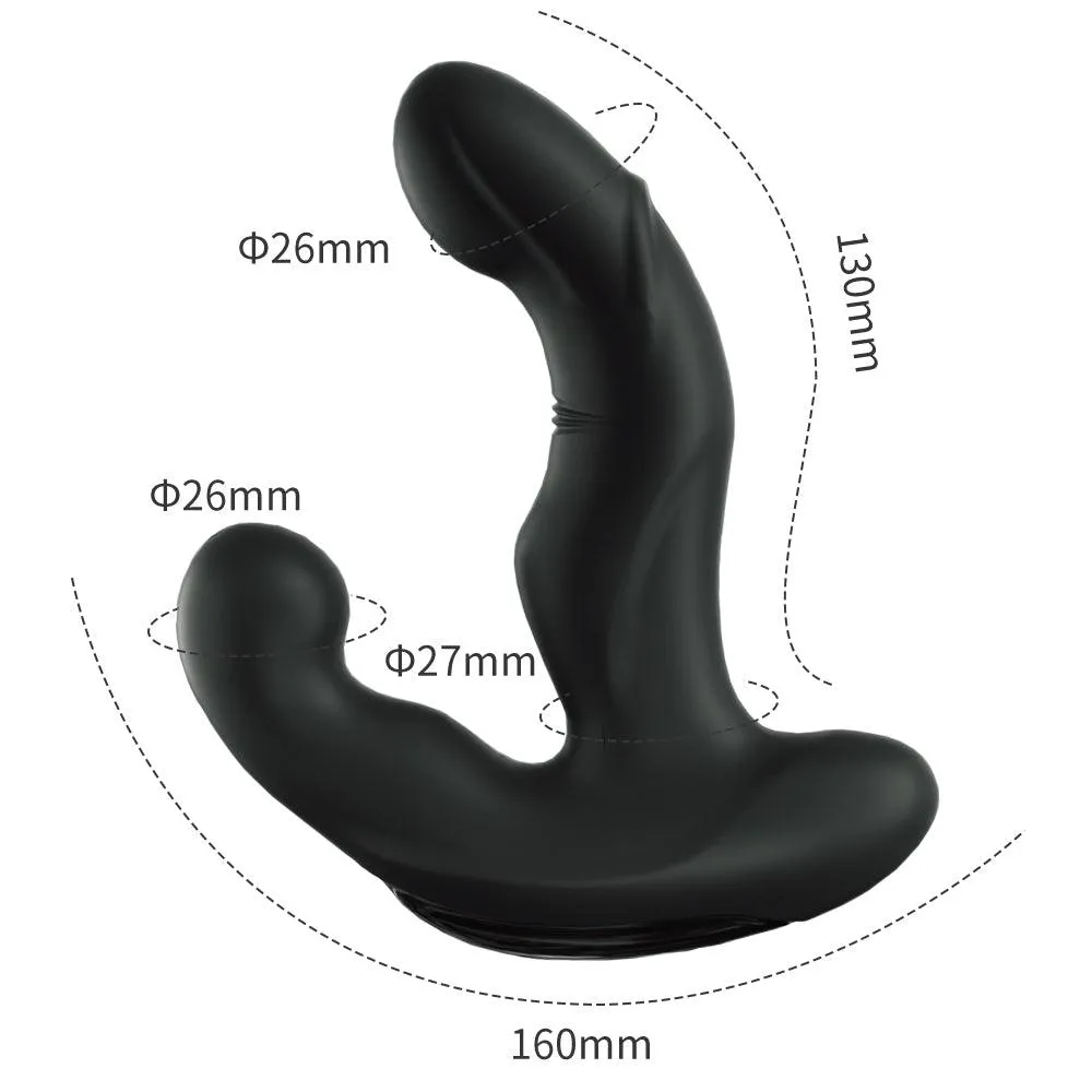 10 Vibrating & Swaying Heating Prostate Massager for P and G Spot Anal Plug Butt Plug
