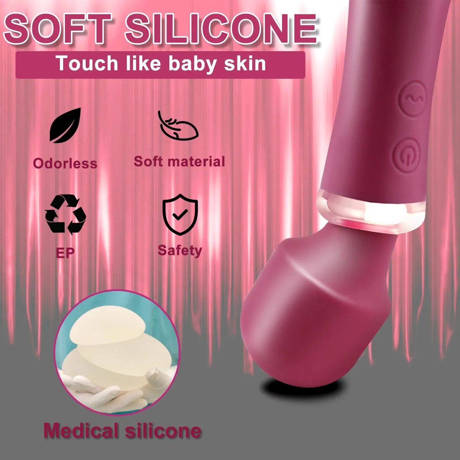 10 Vibrating Double-headed Heating Vibrator Female Wand Massager