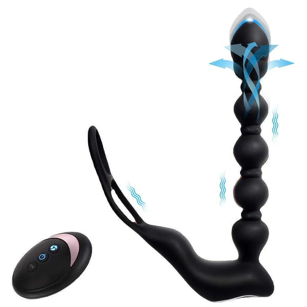 10 Vibration Modes Remote Control Heating Prostate Massager