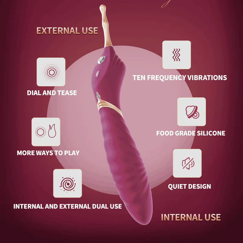 2-In-1 Female Vibrator Sex Toy