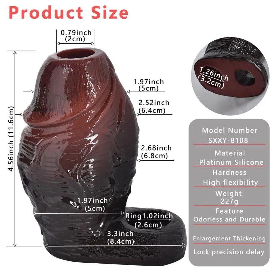4.5 Inches Silicone Penis Girth Sleeve