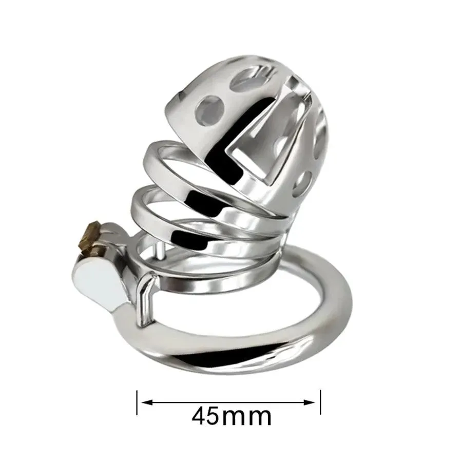 66mm Steel Cock Cage Device BDSM Toy