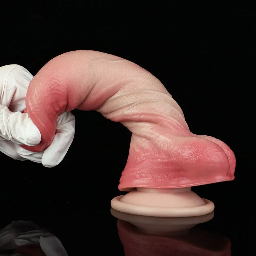 7 Inches Dual-layer Silicone Real Skin Dildo