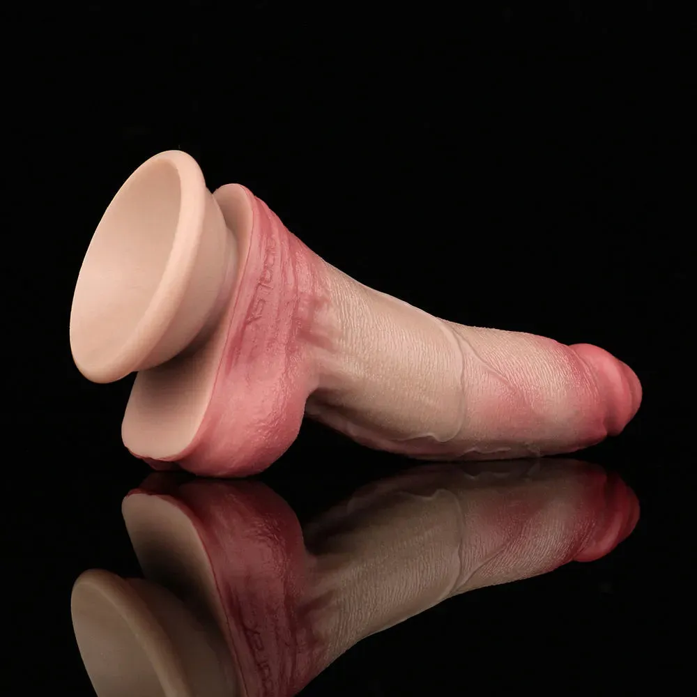 7 Inches Dual-layer Silicone Real Skin Dildo