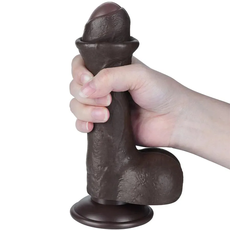 7 Inches Suction Cup Black Dildo