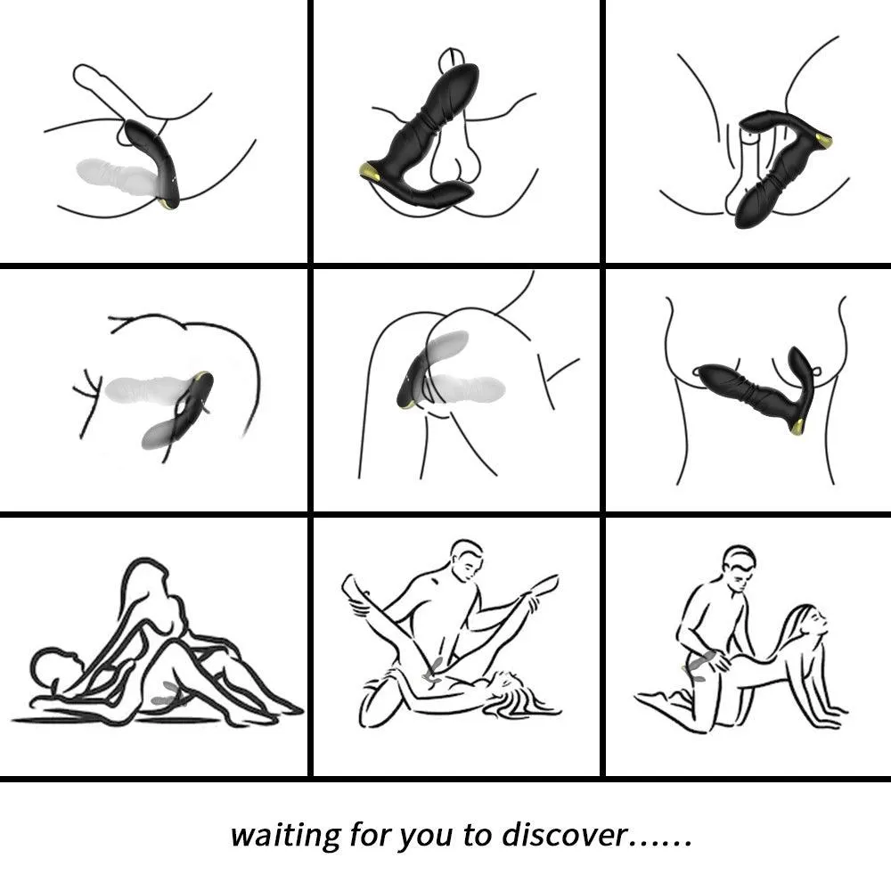8 Frequency Vibration Thrusting Anal Vibrator Butt Plug
