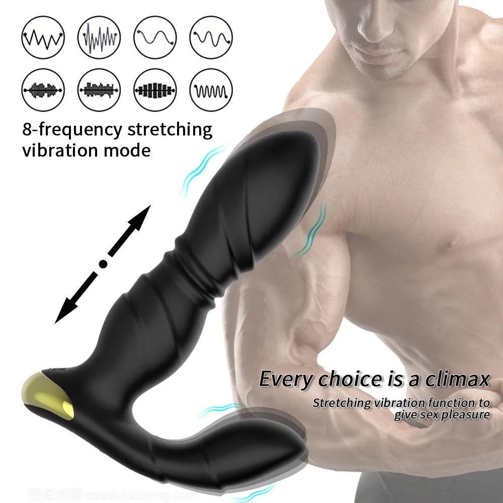 8 Frequency Vibration Thrusting Anal Vibrator Butt Plug