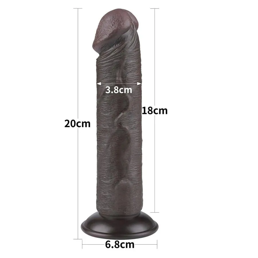 8 Inches Realistic Suction Cup Strap On Dildo