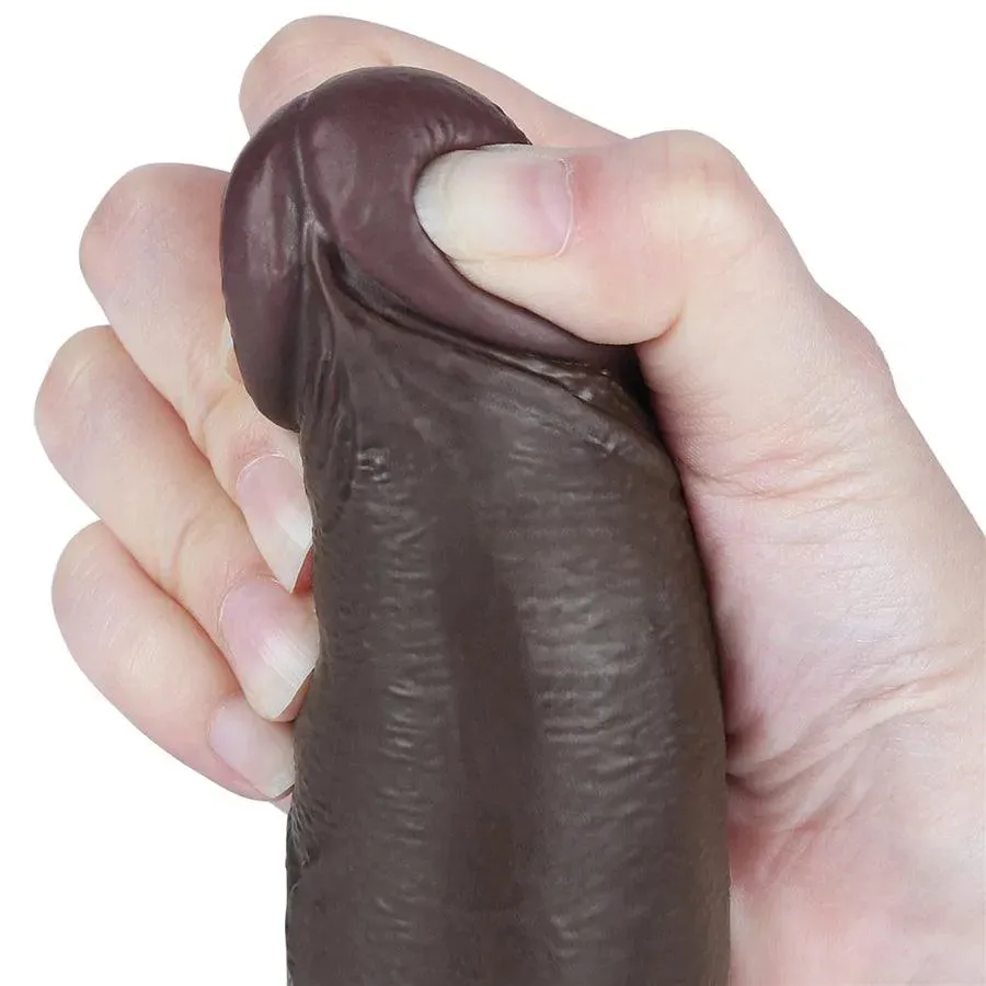 8.5 Inches Suction Cup Life Like Black Dildo