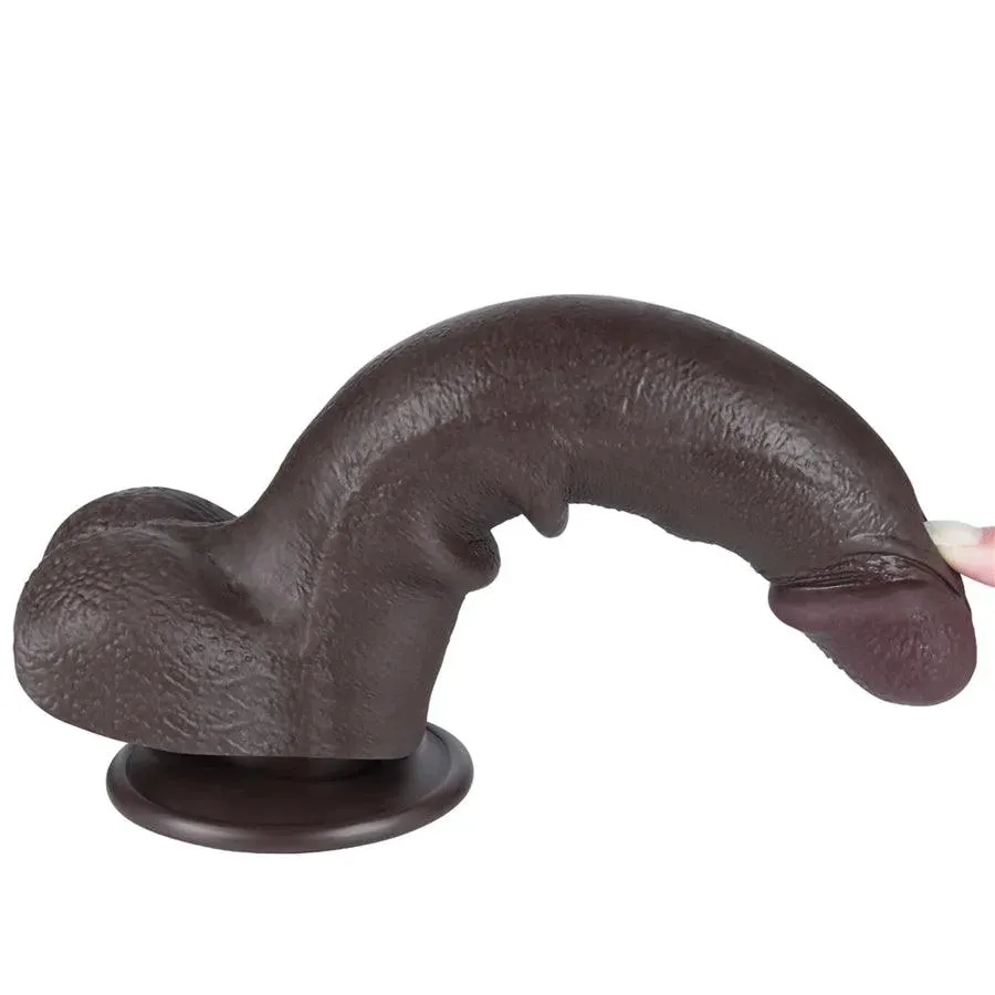 8.5 Inches Suction Cup Life Like Black Dildo