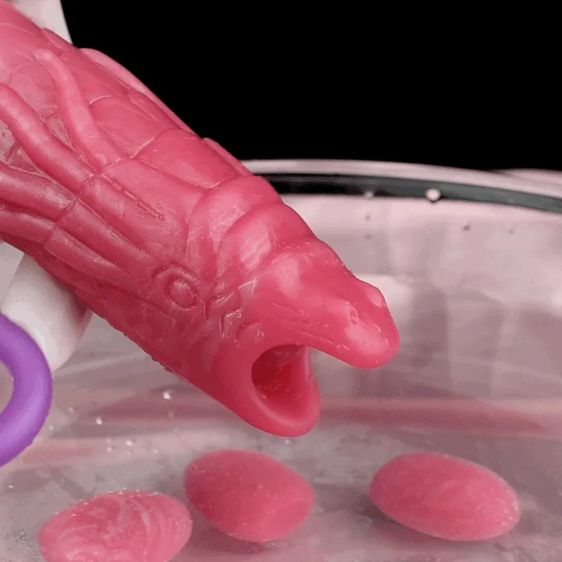 Airbag Boost Ovipositor Dildo with 5 Eggs