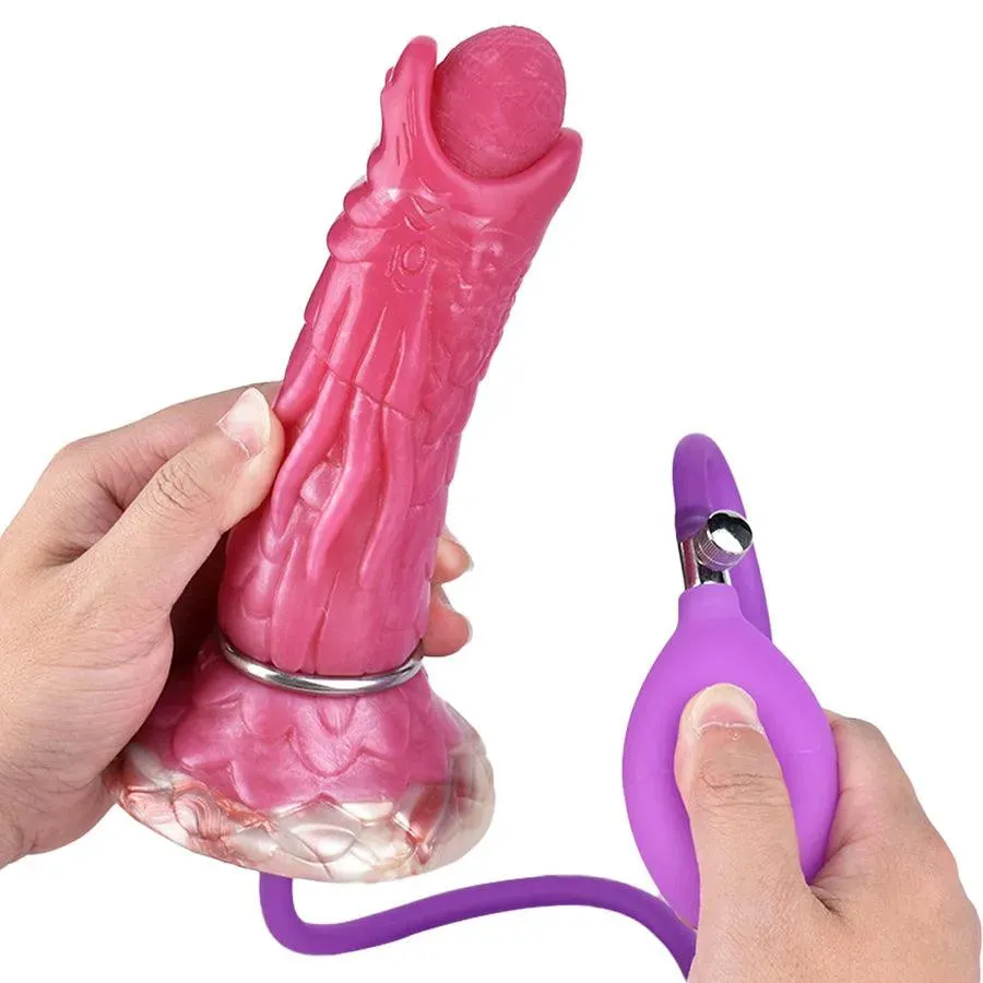 Airbag Boost Ovipositor Dildo with 5 Eggs