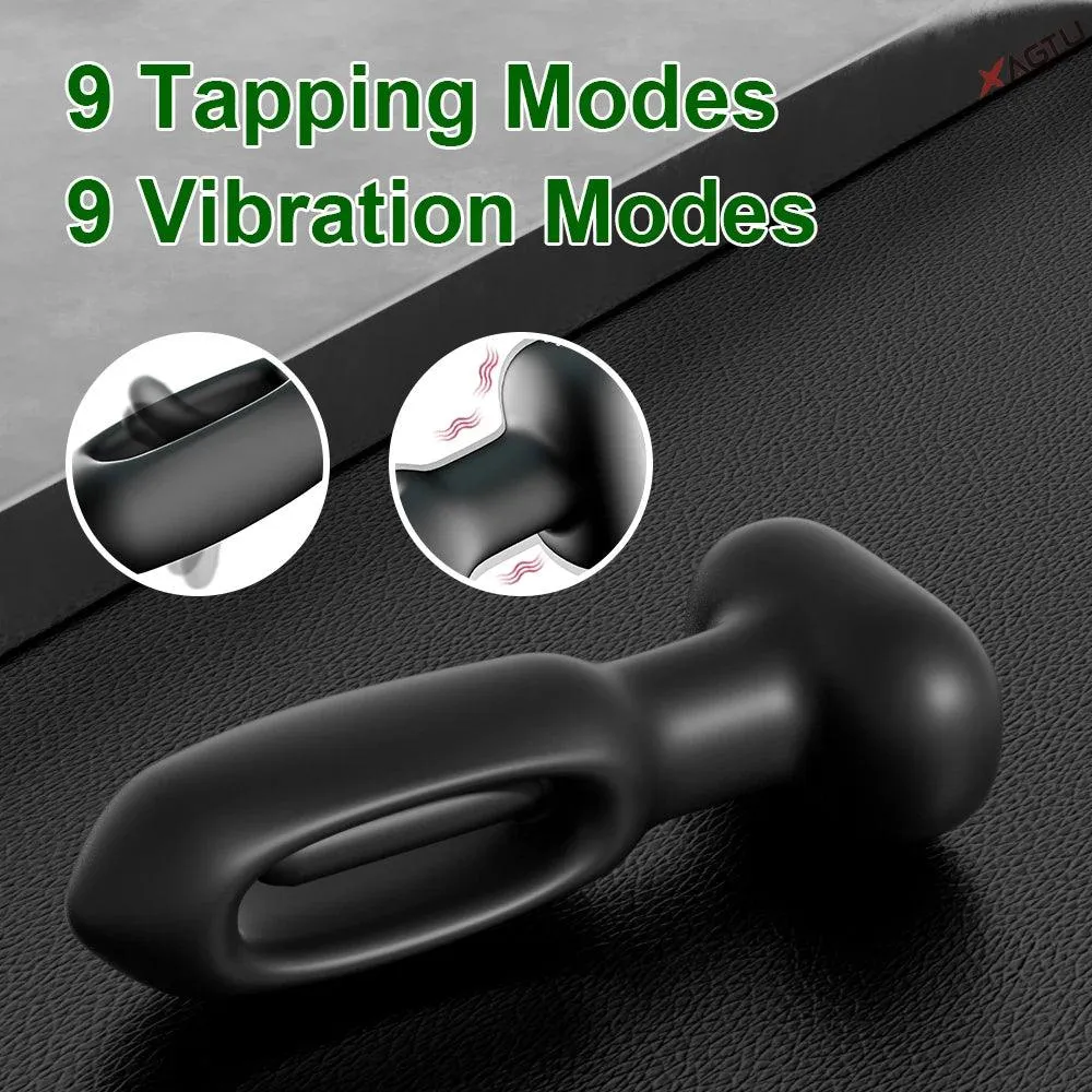 APP Control Butt Plug 9 Tapping 9 Vibrating Anal Plug Pointed Design Anal Vibrator Prostate Massager