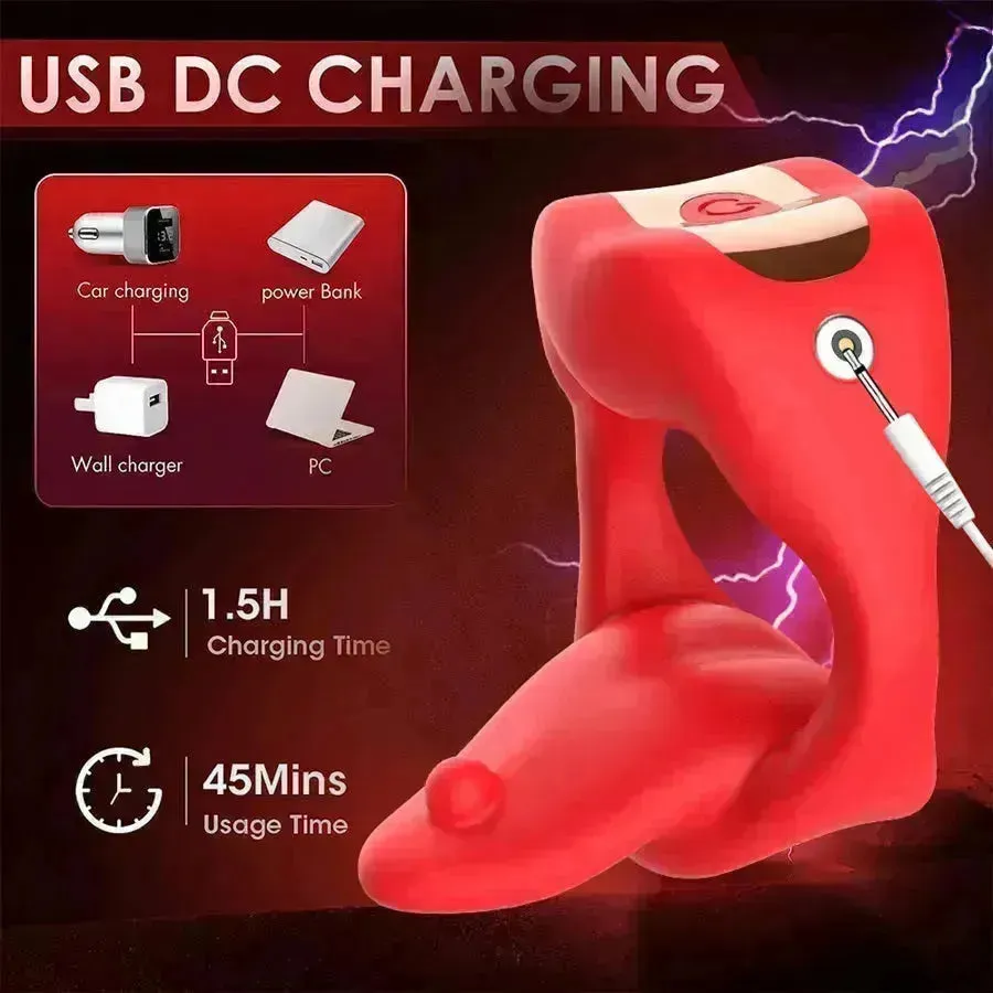 App Control Sexual Lips Penis Ring
