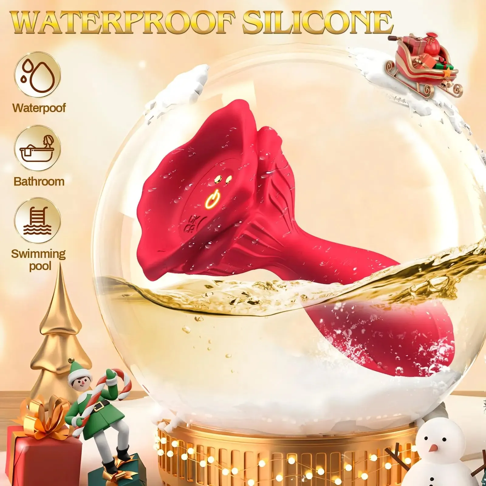 APP-Controlled Rose Butt Plug - 9 Vibrations, Waterproof