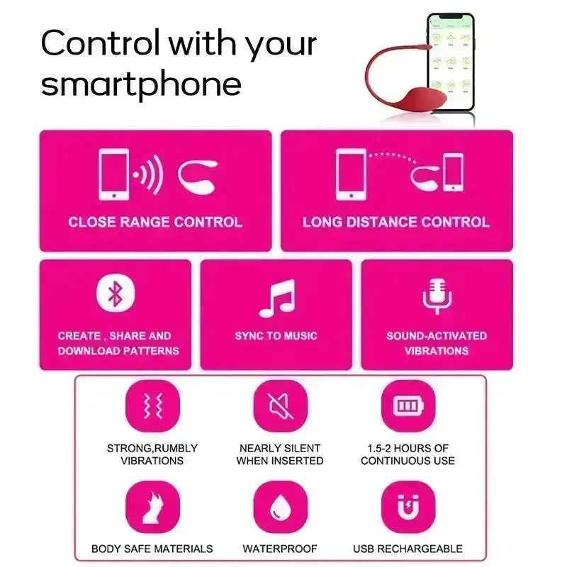 App Controlled Vibrating Egg Sex Toy