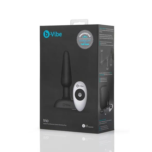 B-Vibe - Trio Remote Control Vibrating Anal Plug (Black)