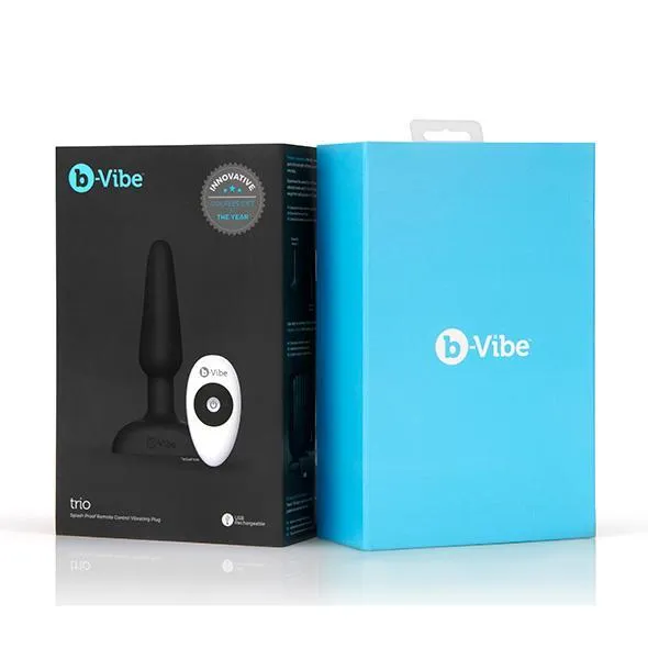 B-Vibe - Trio Remote Control Vibrating Anal Plug (Black)