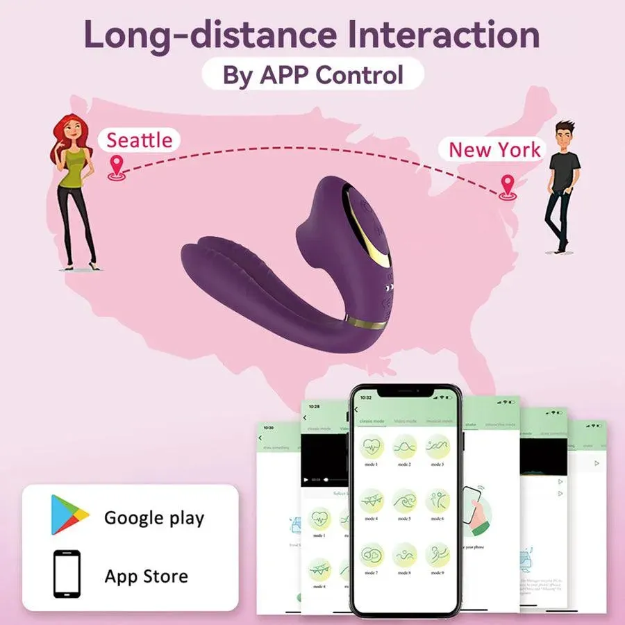 Bluetooth Controlled Sucking Vibrator for Women