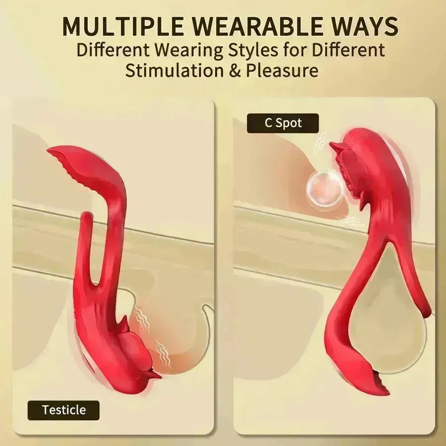 Bluetooth Rose Vibrating Cock Ring