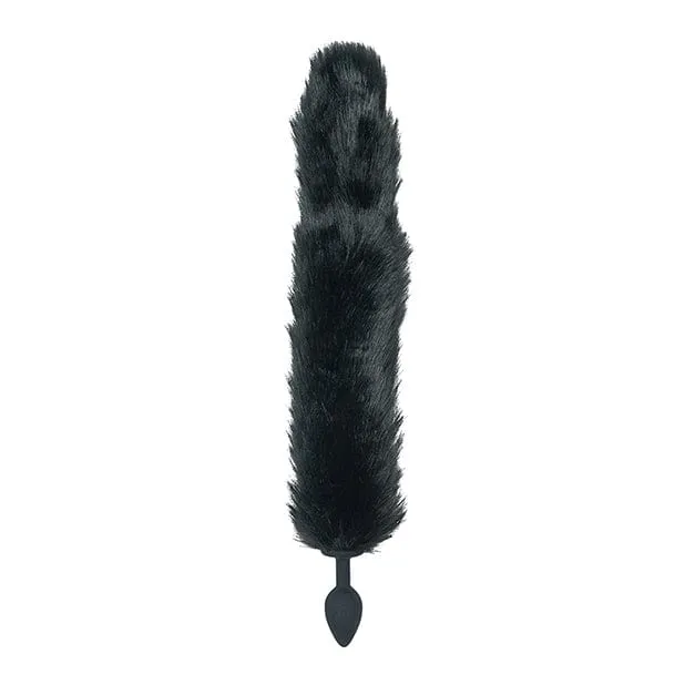 BMS - Punishment Fox Tail Anal Plug (Black)