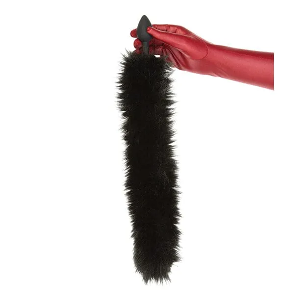 BMS - Punishment Fox Tail Anal Plug (Black)