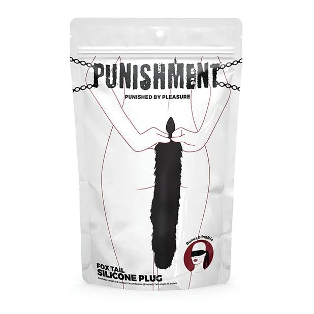 BMS - Punishment Fox Tail Anal Plug (Black)