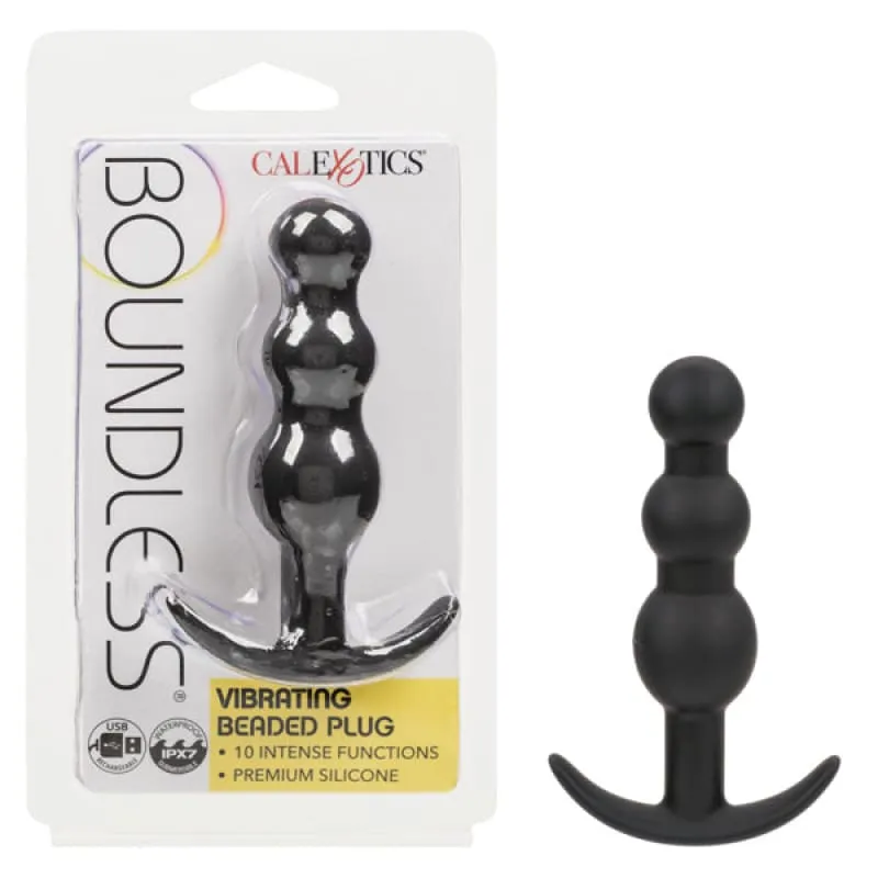Boundless Vibrating Beaded Plug - Black