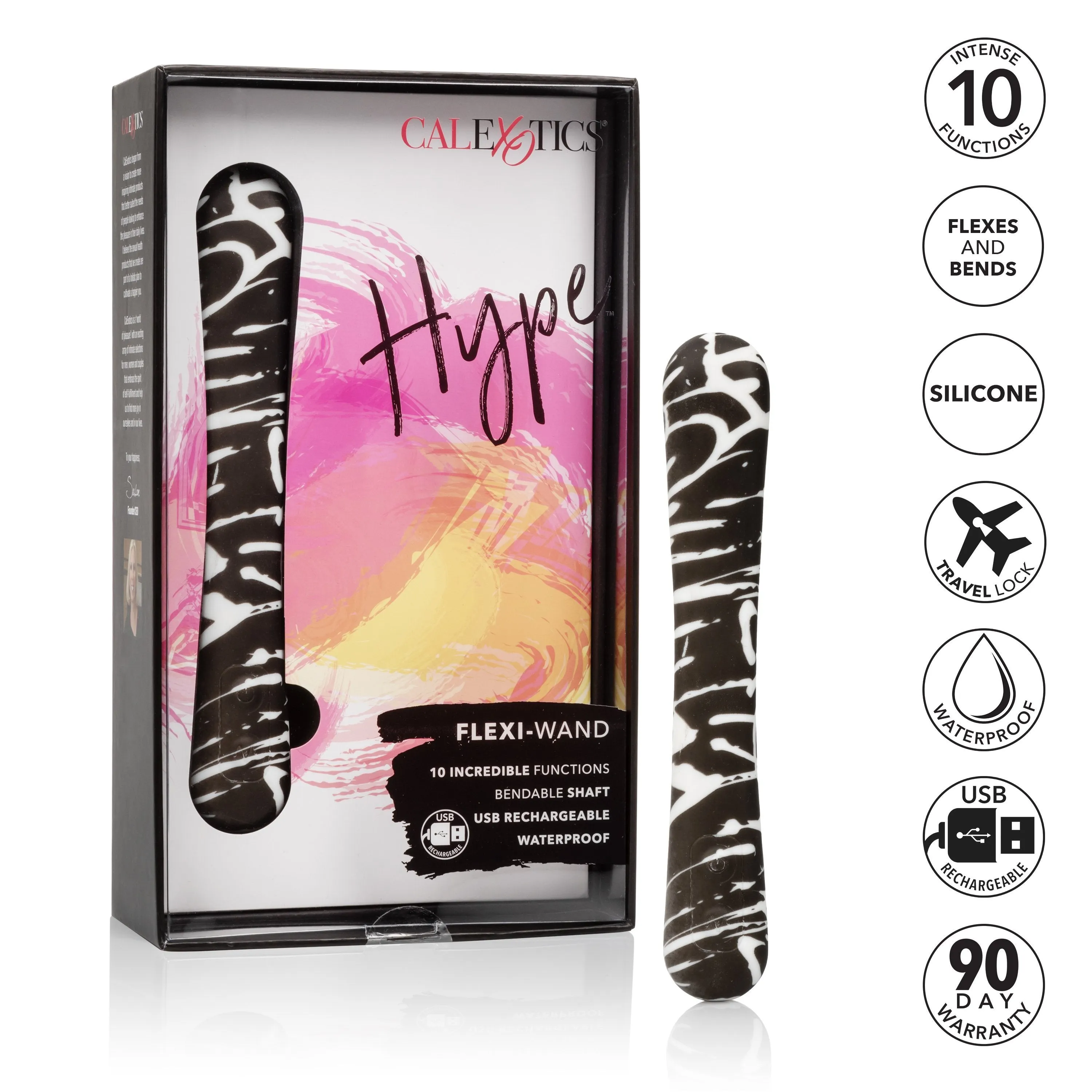 Calexotics - Hype Flexi Bendable G-Spot Wand (Multicolor)