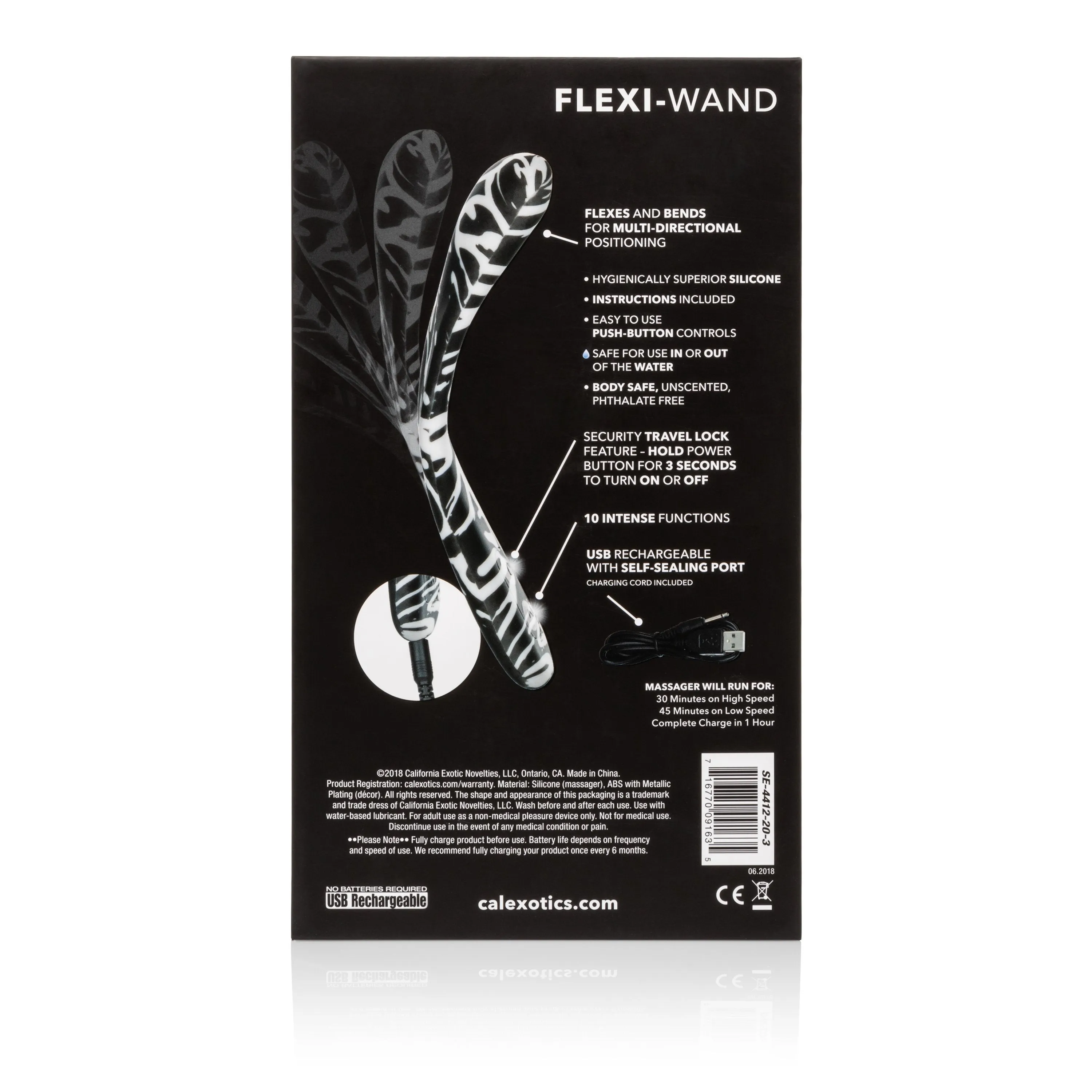 Calexotics - Hype Flexi Bendable G-Spot Wand (Multicolor)