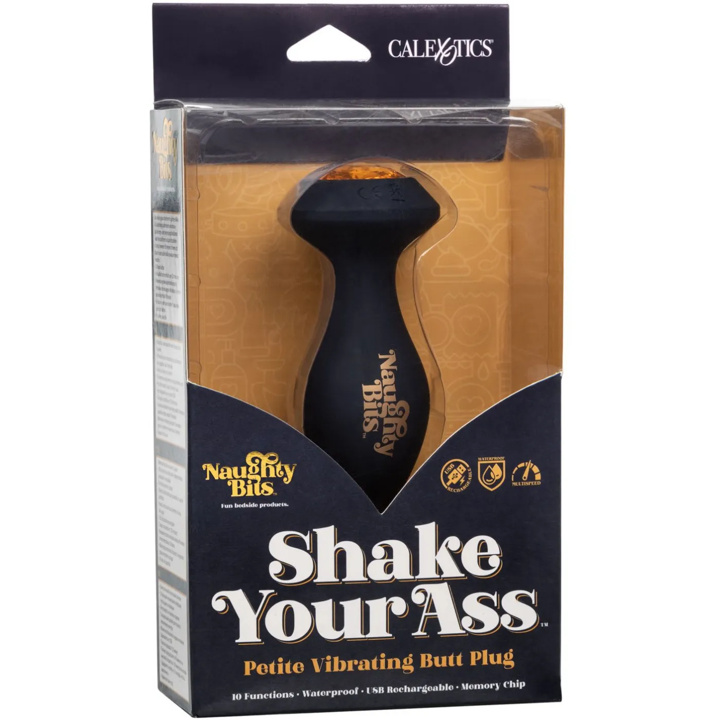 CalExotics - Naughty Bits Shake Your Ass Vibrating Jeweled Butt Plug