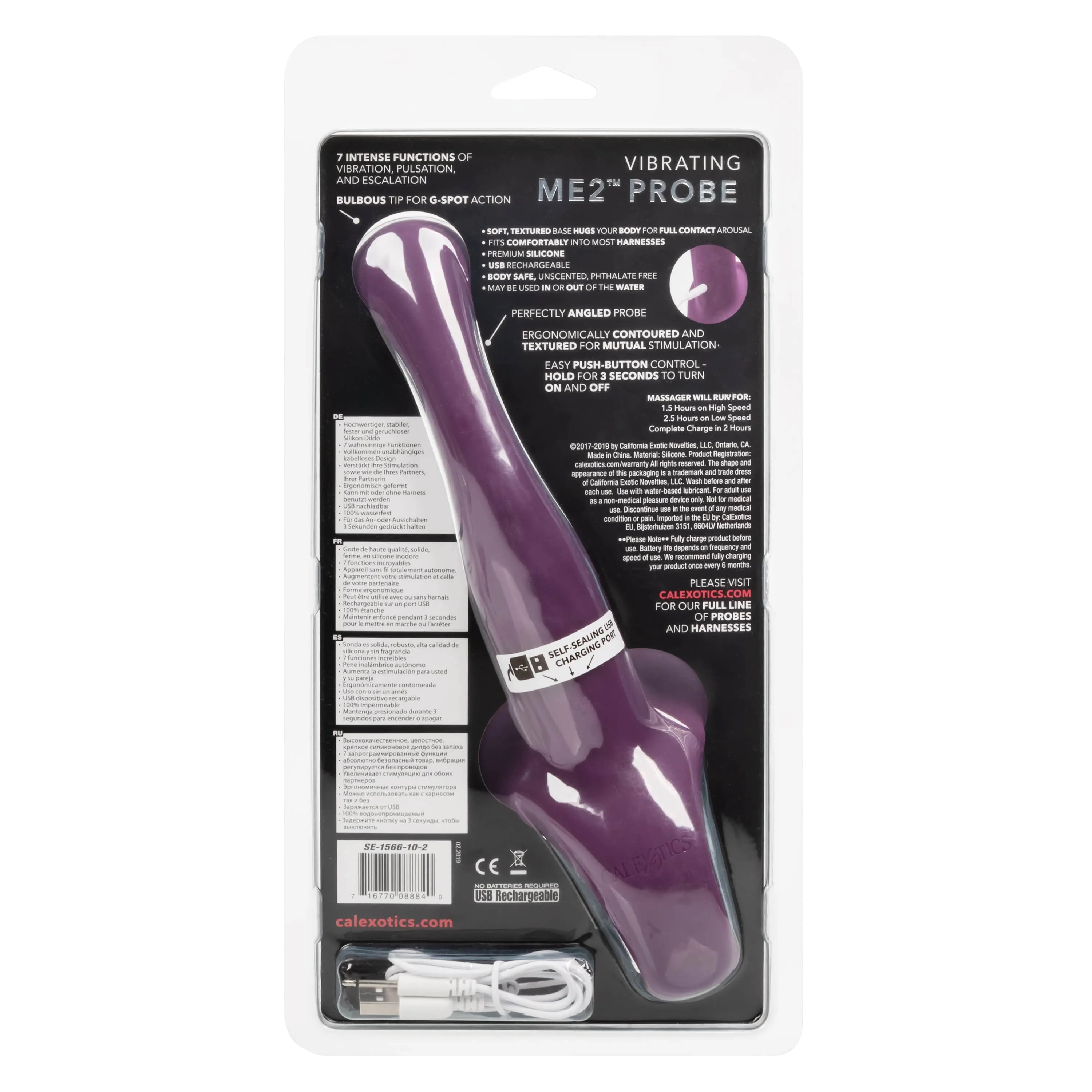California Exotics - Her Royal Harness Vibrating ME2 Probe Clamshell Vibrator (Purple)