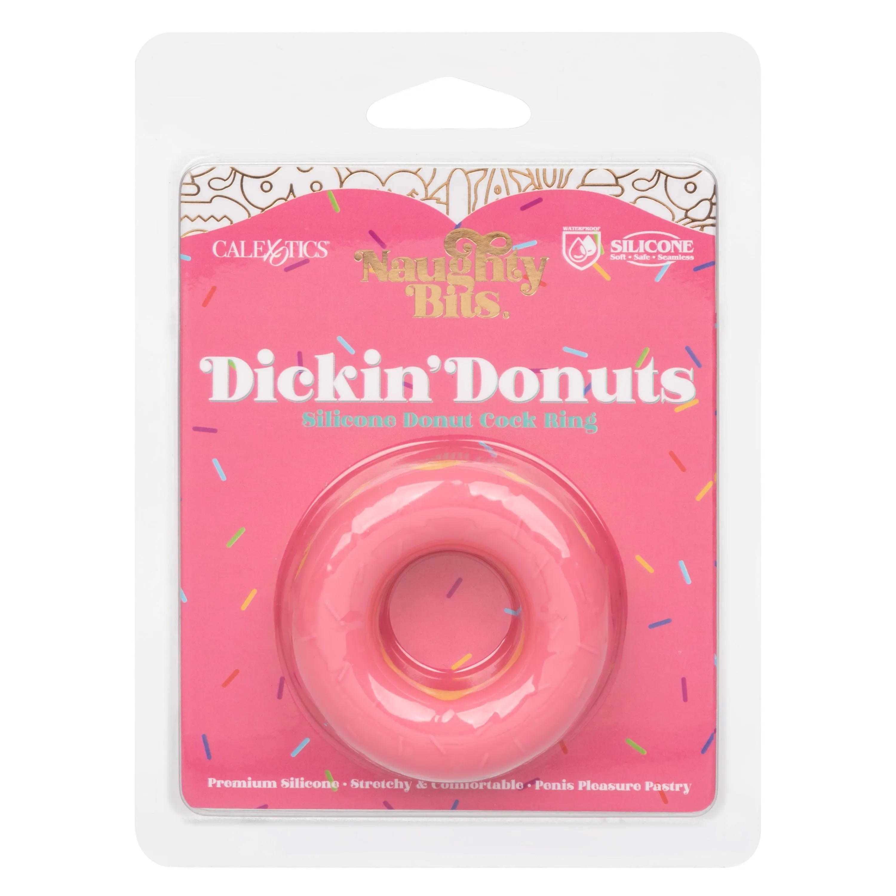 California Exotics - Naughty Bits Dickin Donuts Silicone Donut Cock Ring (Pink)