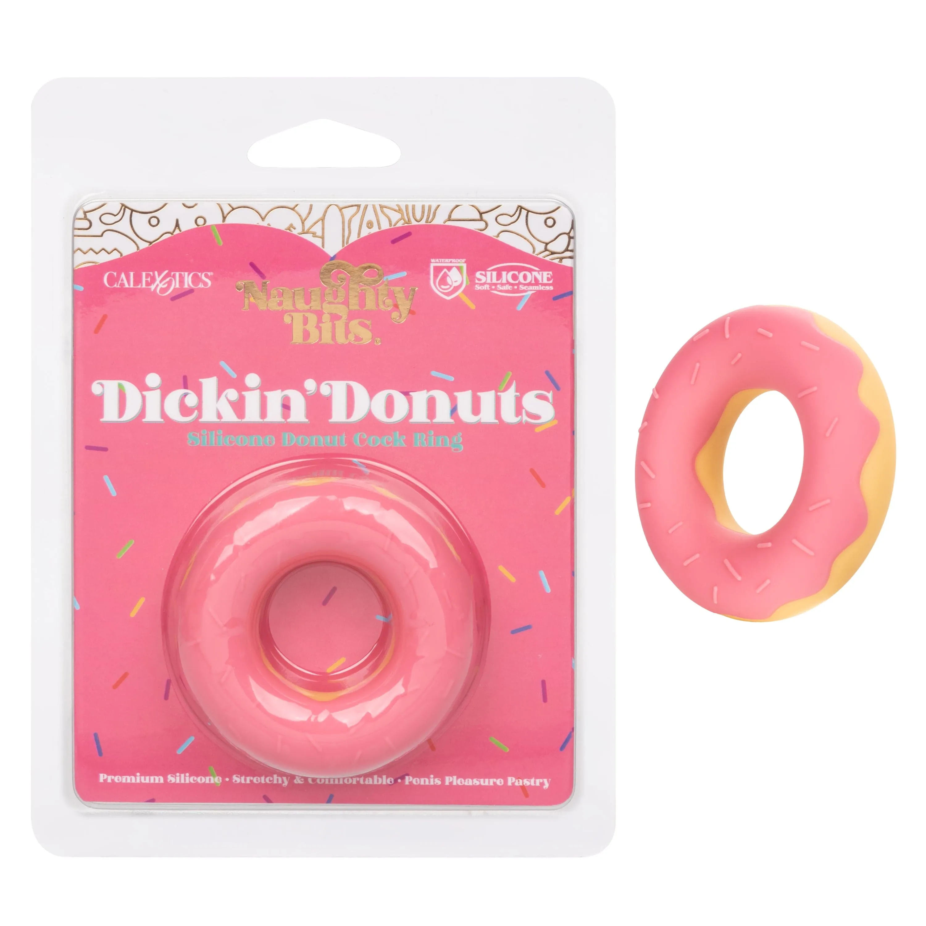 California Exotics - Naughty Bits Dickin Donuts Silicone Donut Cock Ring (Pink)