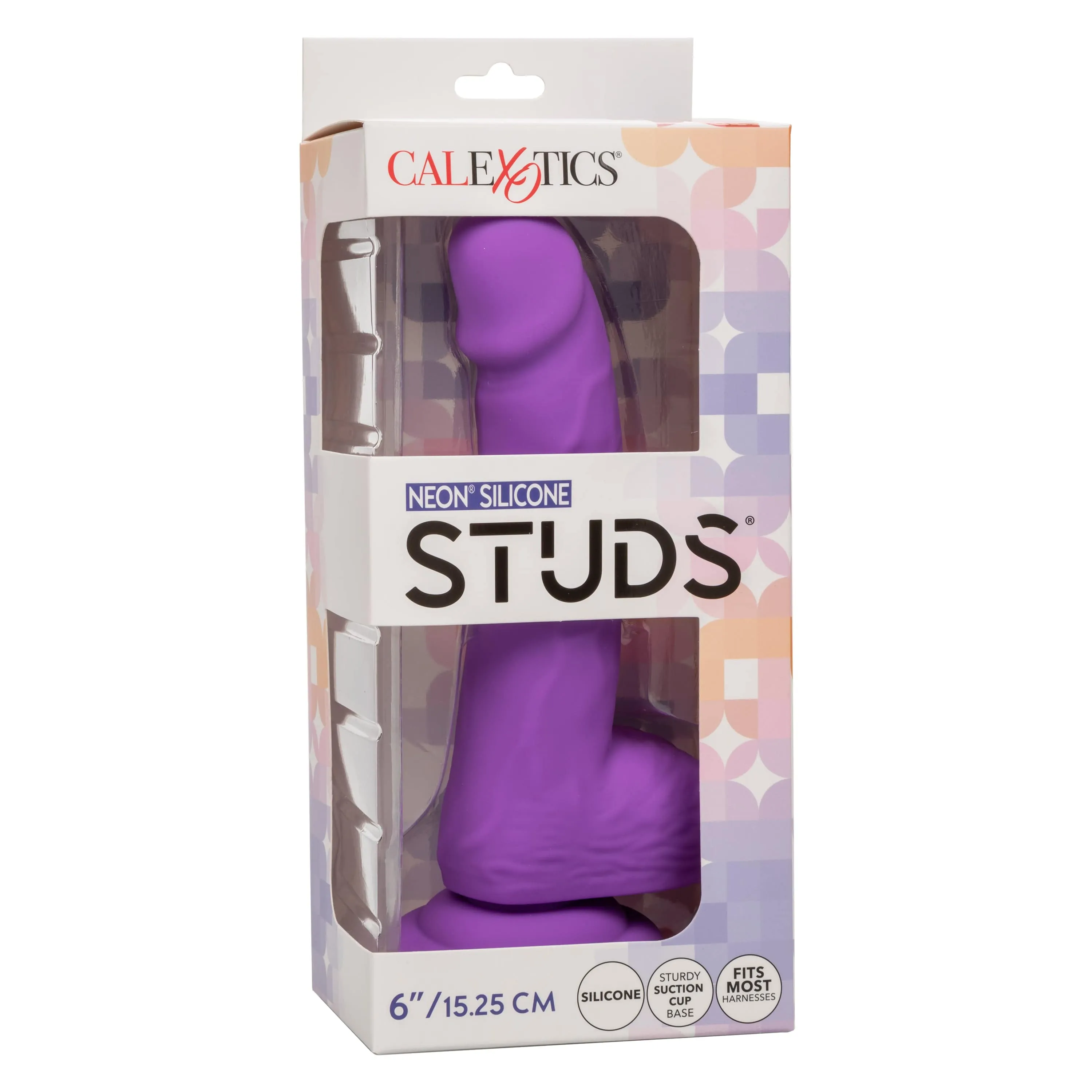 California Exotics - Neon Silicone Studs Realistic Dildo 6"
