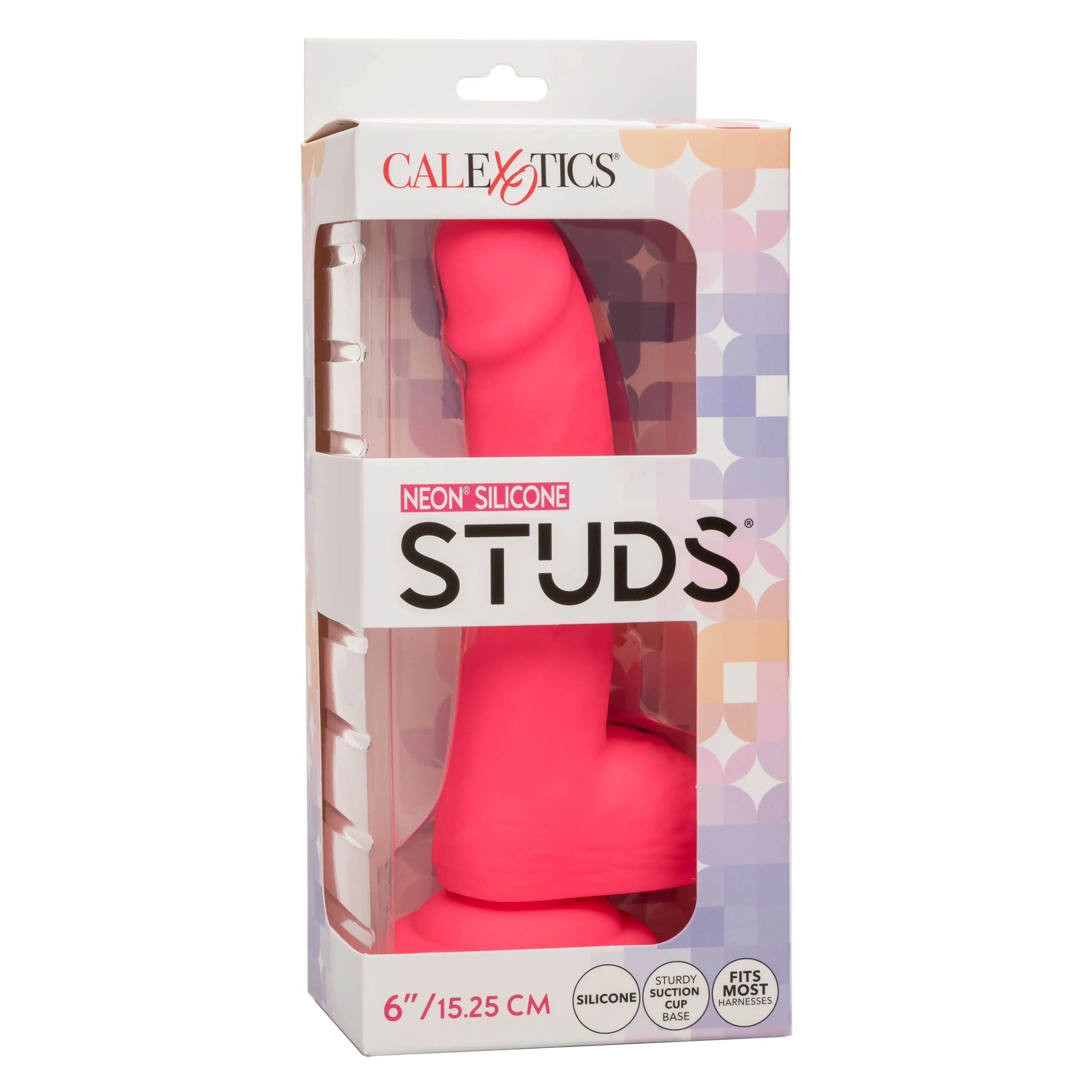 California Exotics - Neon Silicone Studs Realistic Dildo 6"
