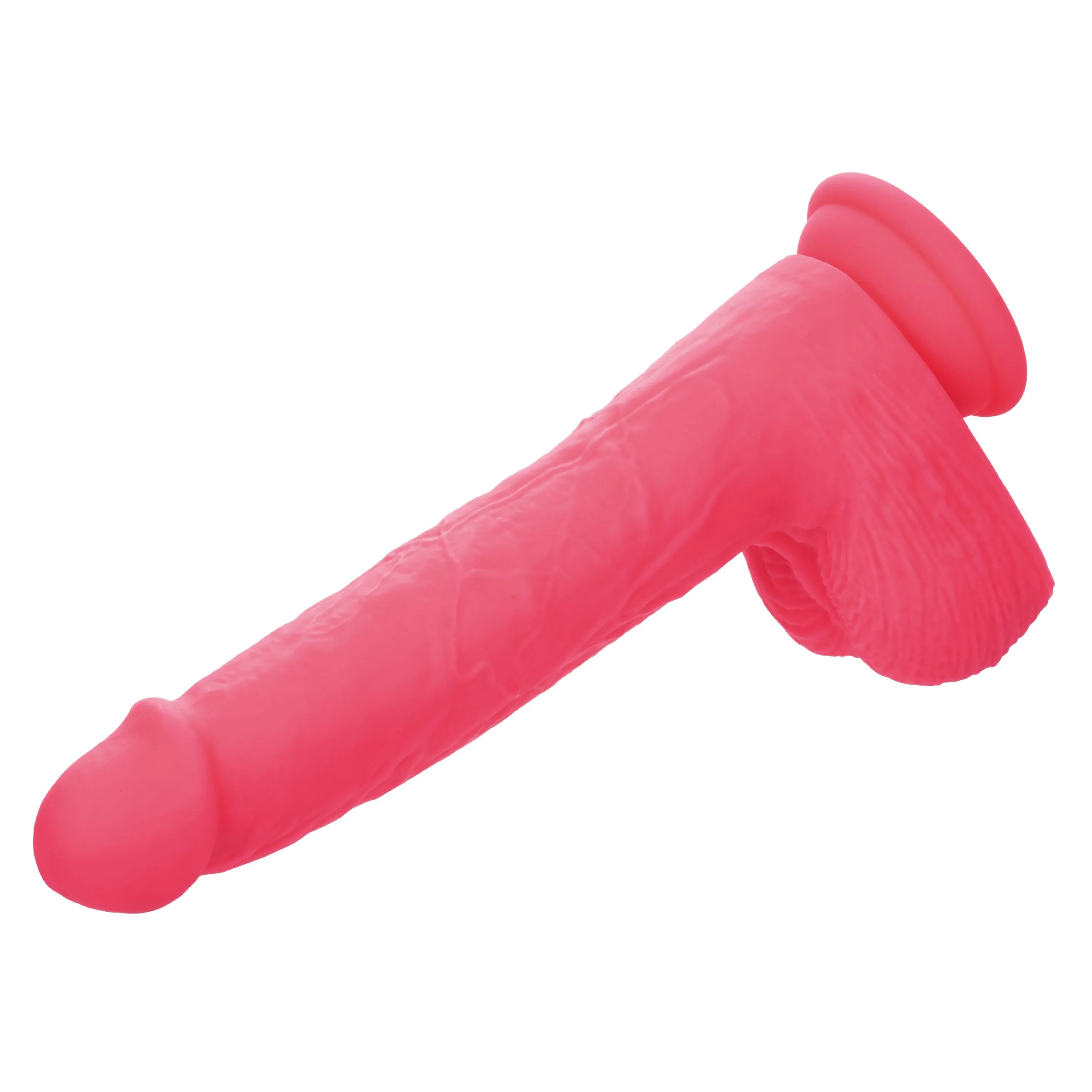 California Exotics - Rechargeable Rumbling and Thrusting Silicone Studs Realistic Dildo with Balls 9.5" (Pink)