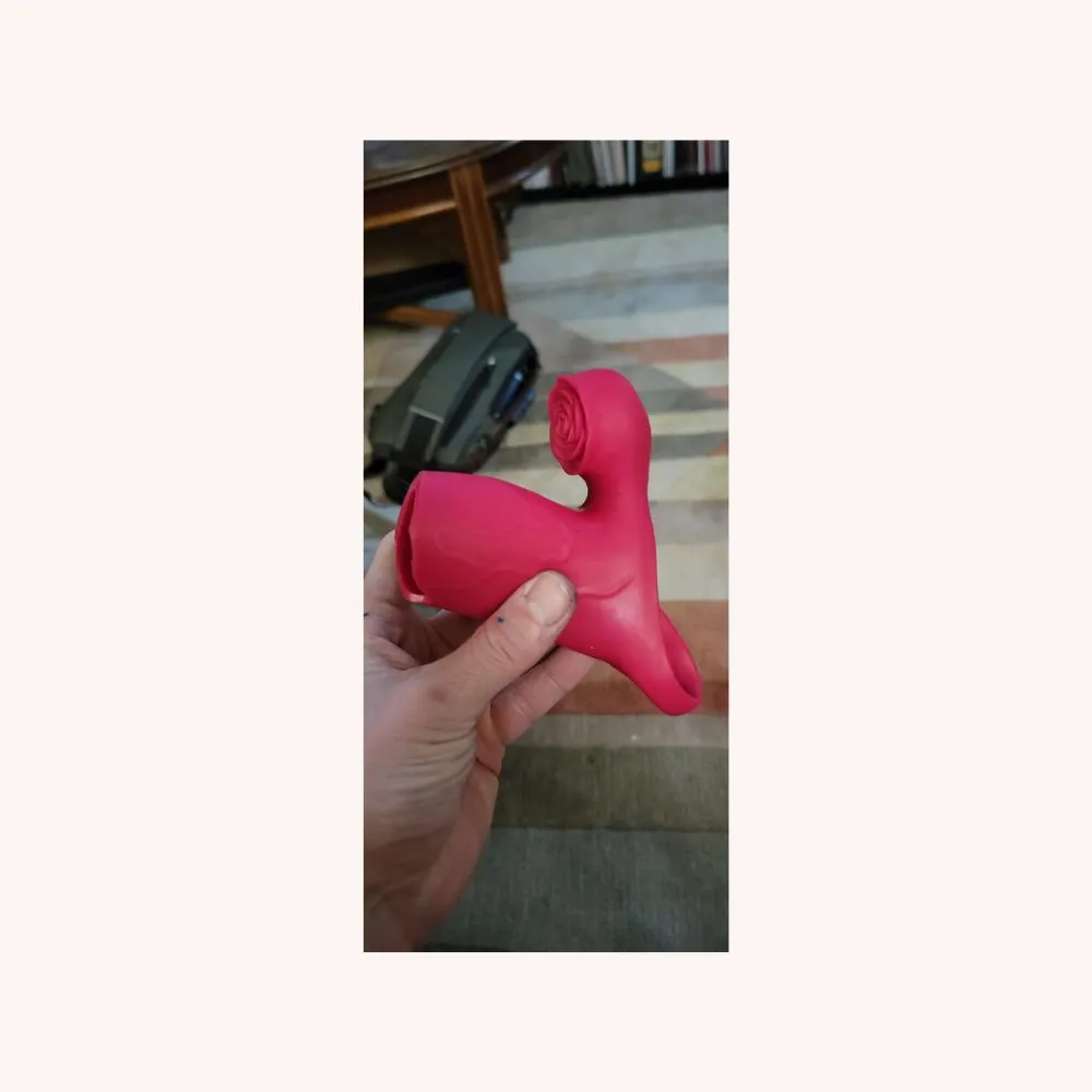 Cock Sleeve with Rose Clitoral Stimulator, App Control Cock Ring with 10 Vibrating Modes