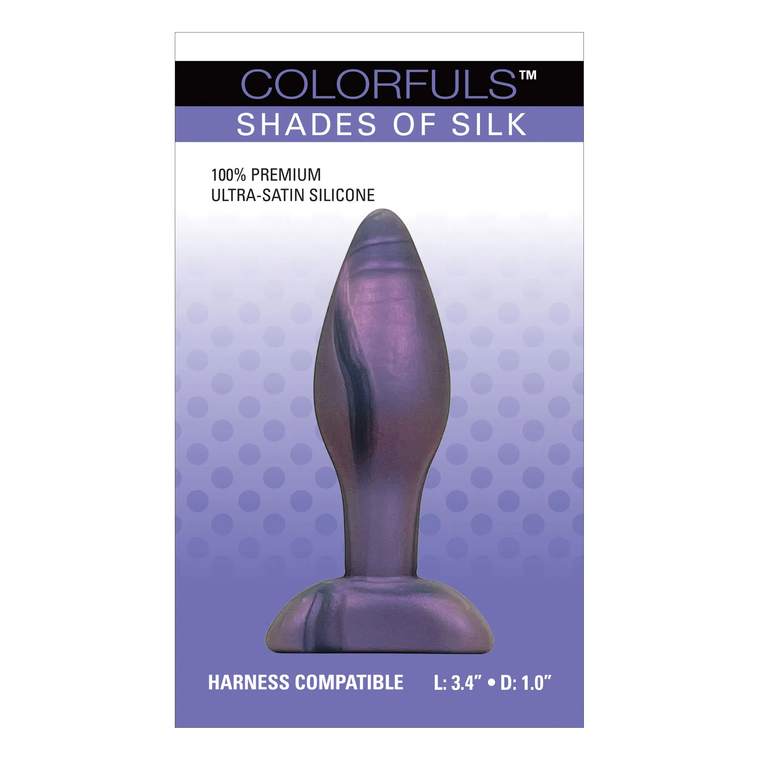 Colorfuls Shades of Silk Small Purple Butt Plug