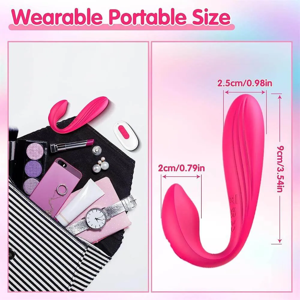 Connection C-Shape Remote Control Dual-Ended Vibrator for Clitoris & G-spot #Free Gift