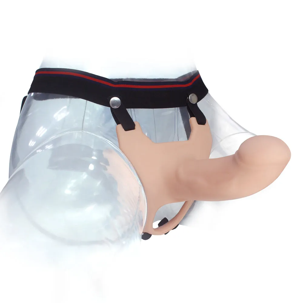 Curved Hollow Silicone Strap-On - 6.7"