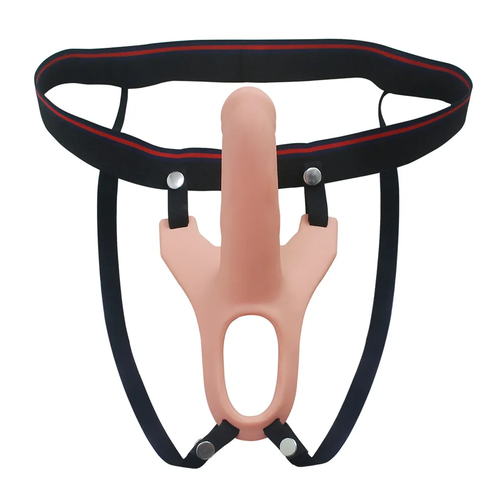 Curved Hollow Silicone Strap-On - 6.7"