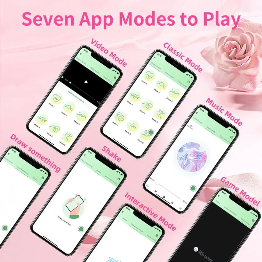 Cute Peach Smart APP Controlled Vibrating Egg