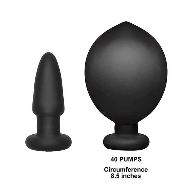 Doc Johnson - Deluxe Wonder Plug Inflatable Vibrating Butt Plug (Black)