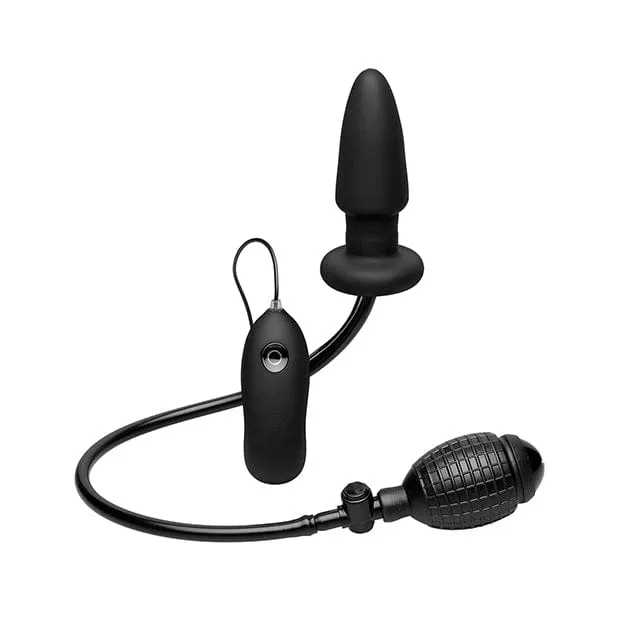 Doc Johnson - Deluxe Wonder Plug Inflatable Vibrating Butt Plug (Black)