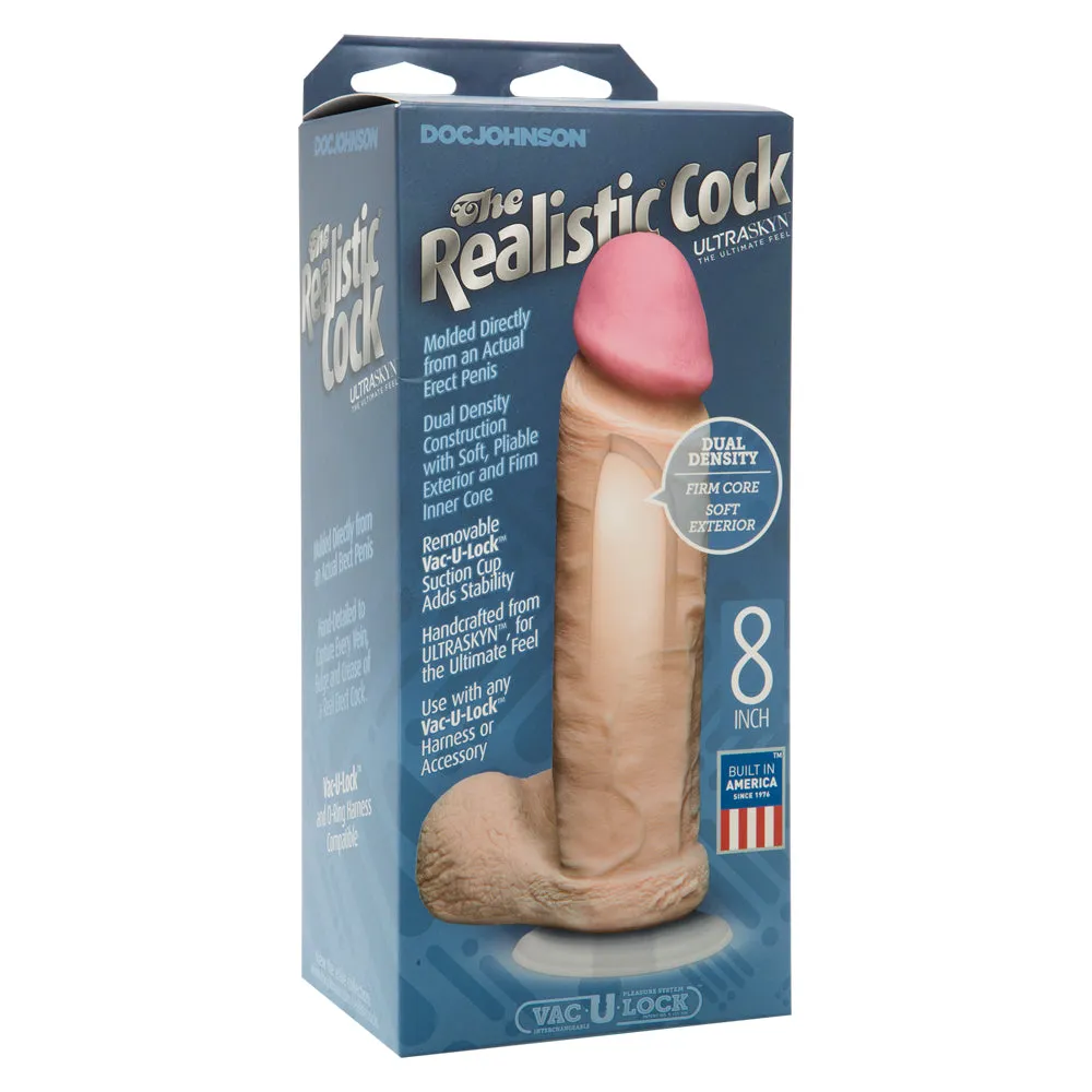 Doc Johnson The Realistic 8" Dual-Density Ultraskyn Cock