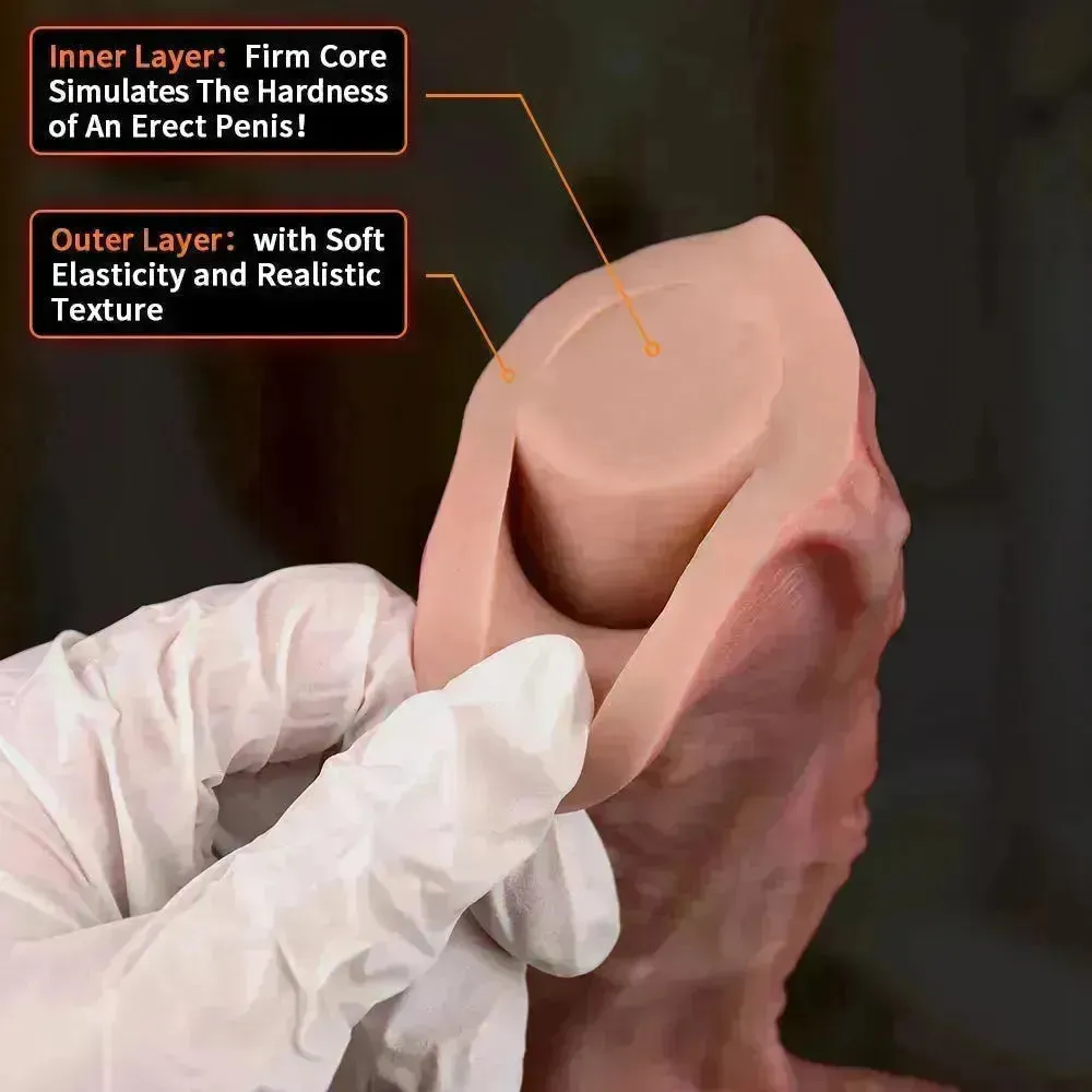 Dual Layer Silicone Life Like Dildo